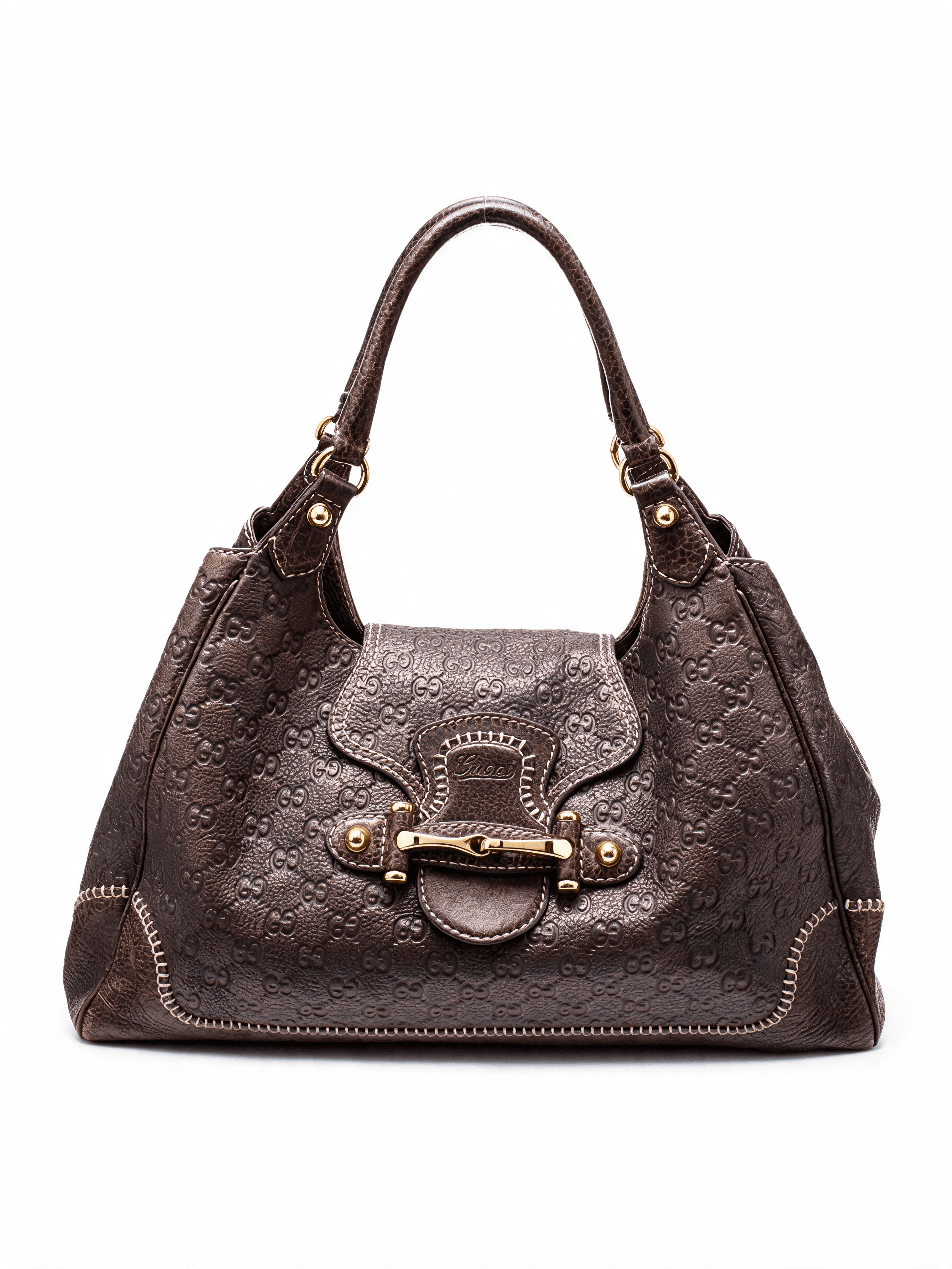 Guccissima Monogram Leather Horsebit Hobo