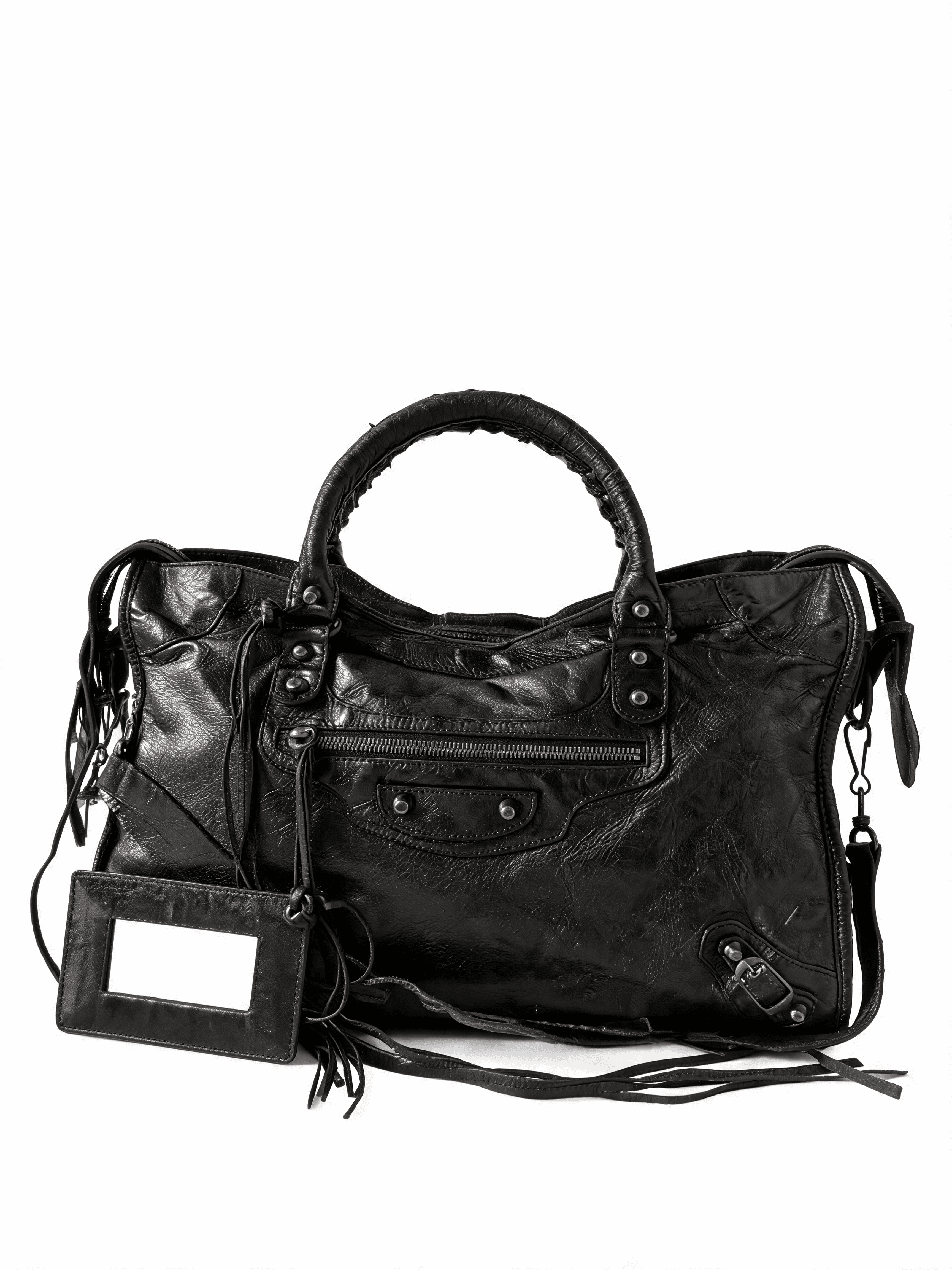Classic City Leather Tote Bag Genuine Black