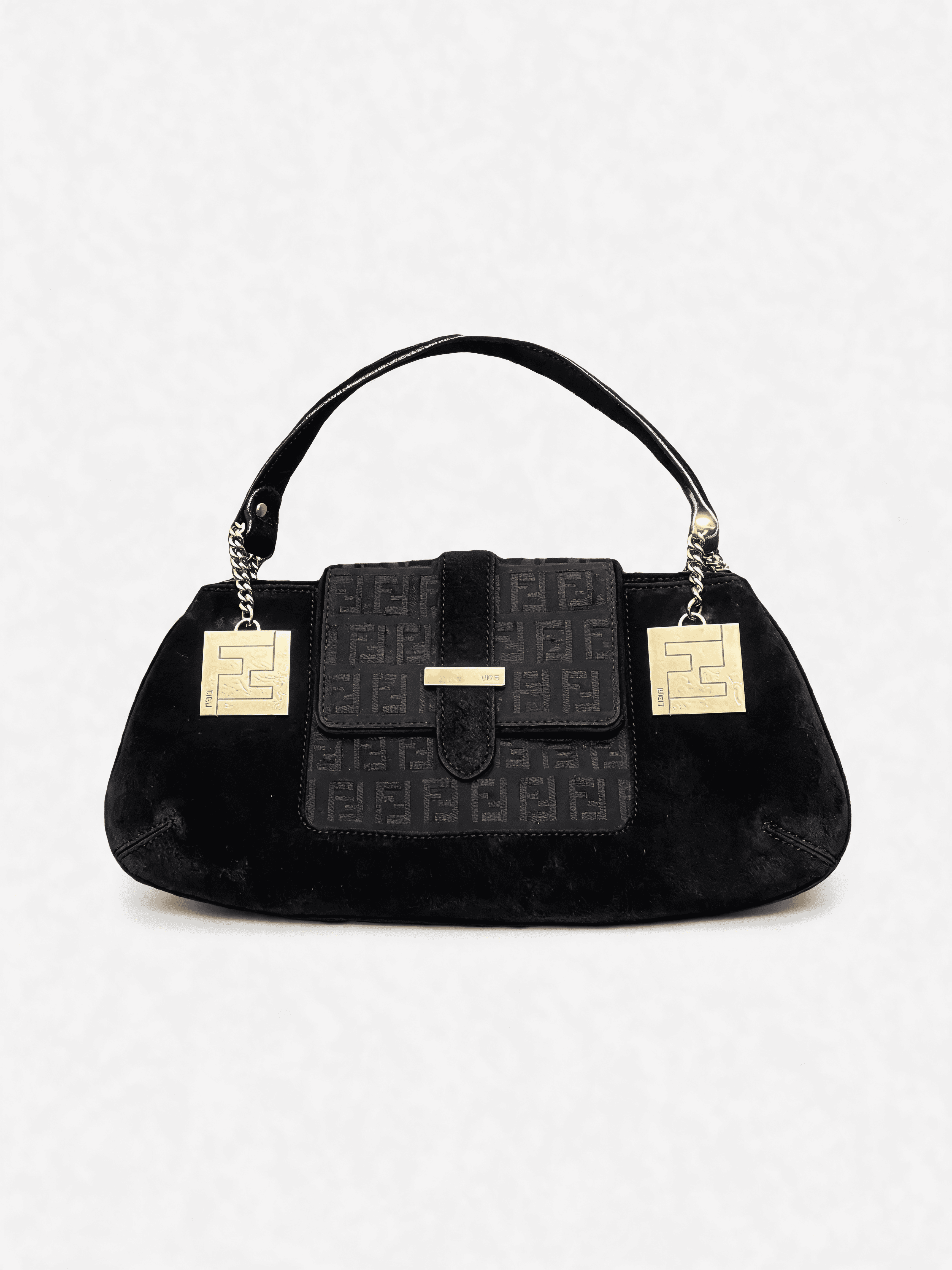 Chef Baguette Forever Monogram Suede Velvet Black