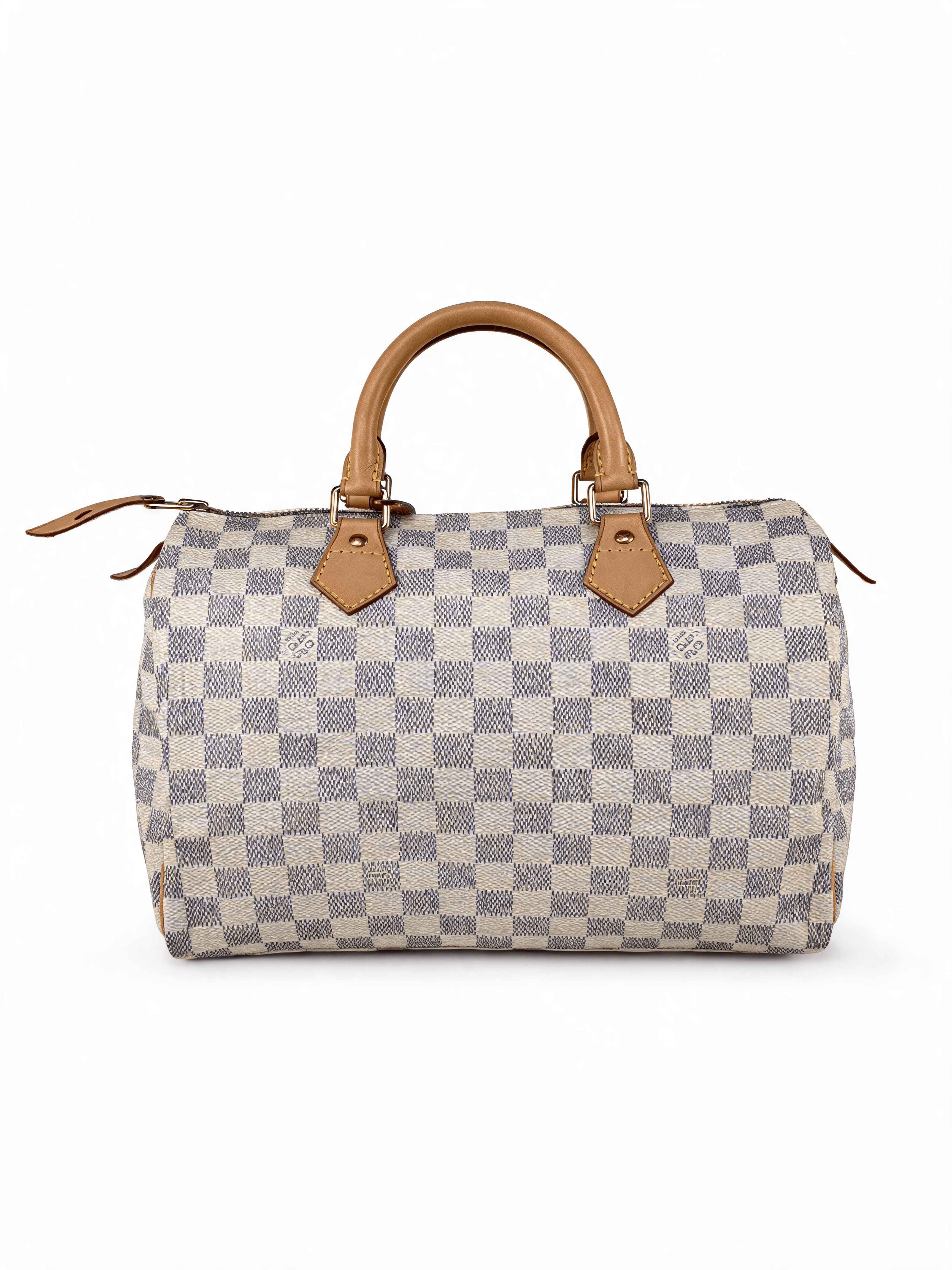 Speedy 30 Damier Azur Canvas Satchel