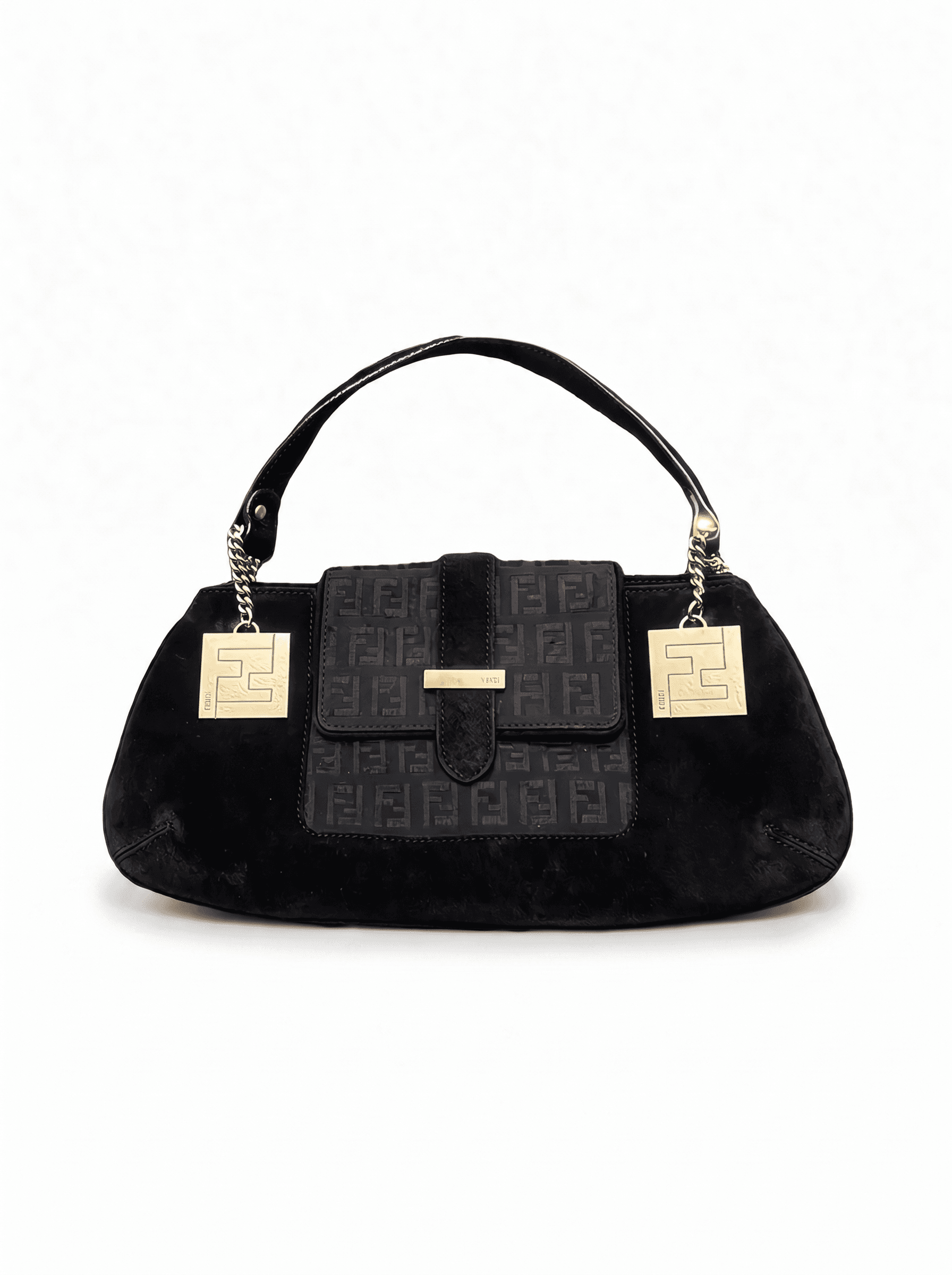 Forever Monogram Suede Pochette Gold Hardware