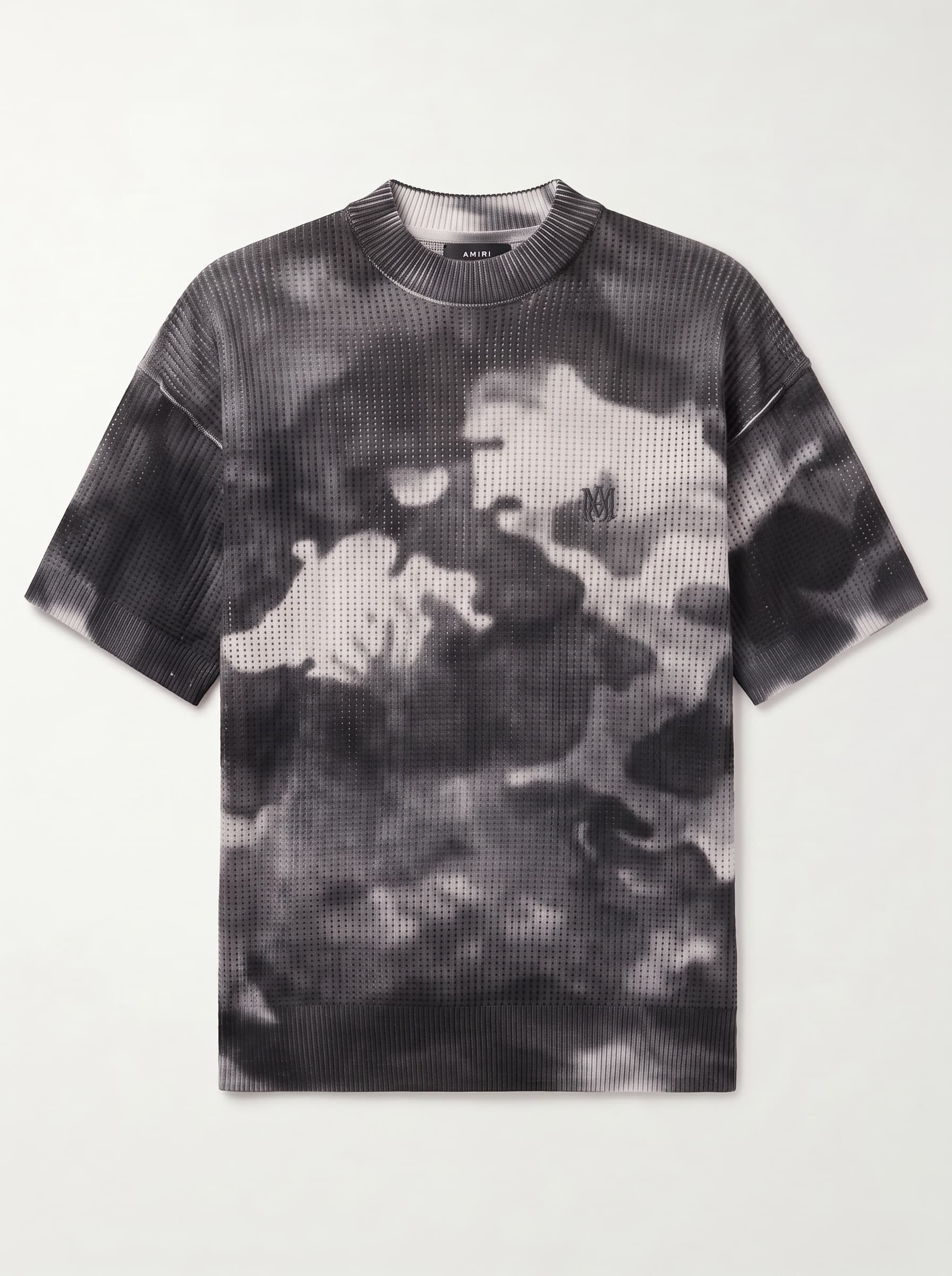 Amiri Camo Gray OS tee